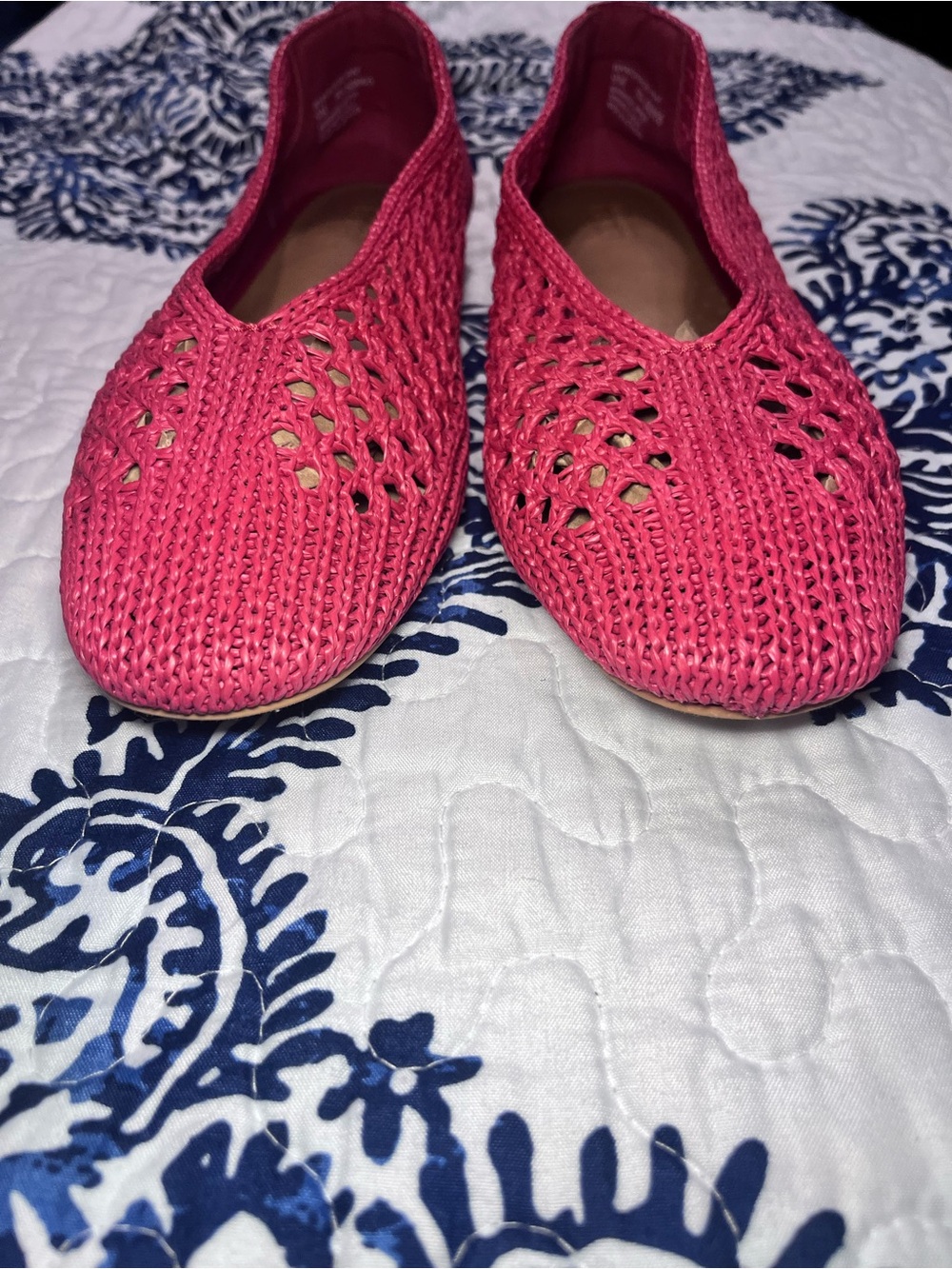 Monroe Weave Red Rose Slip-On Flat - Picture 6 of 10